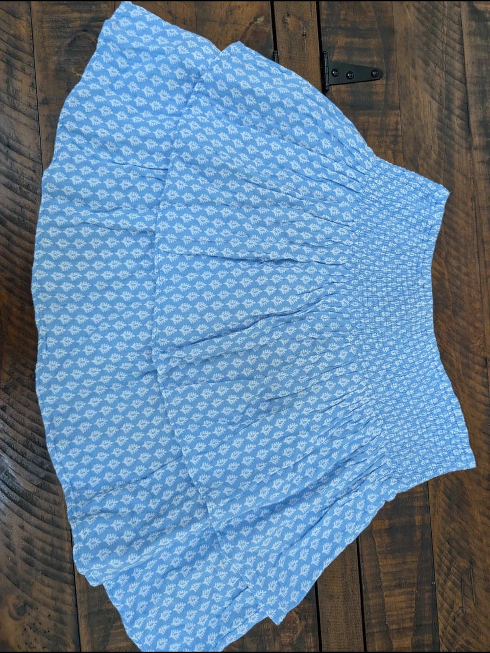 Vineyard Vines Light Blue Smocked Top